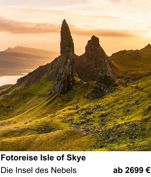 Dokumentarischer Fotokurs für Aufnahmen zu Fotoreise Isle of Skye: Die Insel des Nebels