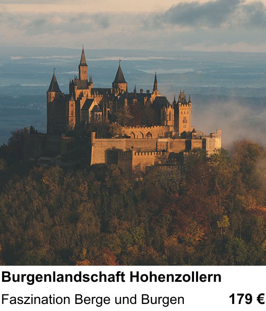 Dokumentarischer Fotokurs für Aufnahmen zu Burgenlandschaft Hohenzollern: Faszination Berge und Burgen