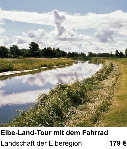 Dokumentarischer Fotokurs für Aufnahmen zu Elbe-Land-Tour mit dem Fahrrad: Landschaft der Elberegion