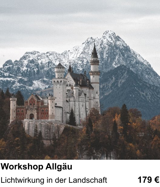 Dokumentarischer Fotokurs für Aufnahmen zu Workshop Allgäu: Lichtwirkung in der Landschaft