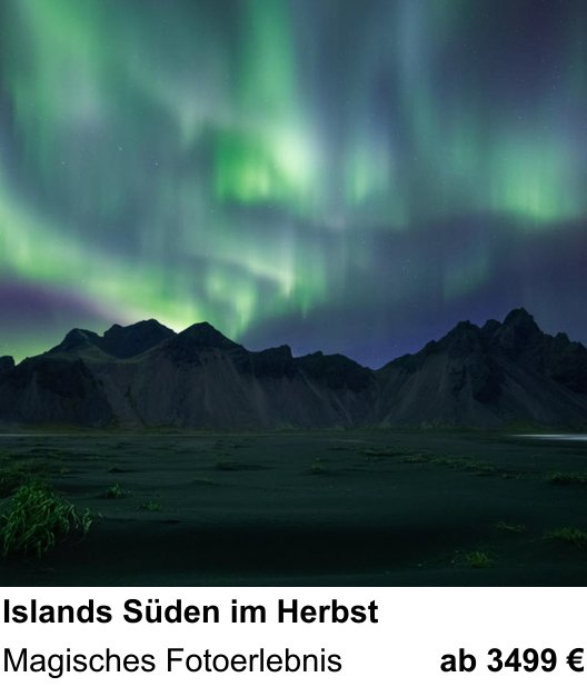 Dokumentarischer Fotokurs für Aufnahmen zu Islands Süden im Herbst: Magisches Fotoerlebnis