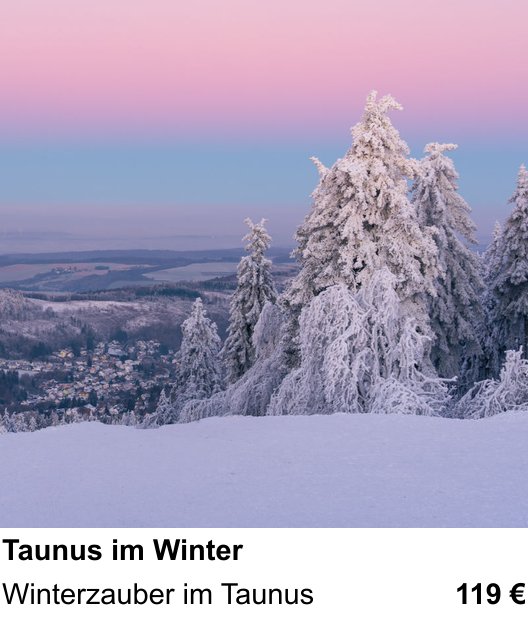 Dokumentarischer Fotokurs für Aufnahmen zu Taunus im Winter: Winterzauber im Taunus